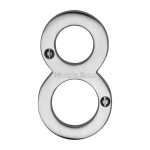 M Marcus Heritage Brass Numeral 8 - Face Fix 76mm Traditional font